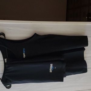 ATTN!! AMAZON WORKERS 2 piece shorts outfit, small, black.